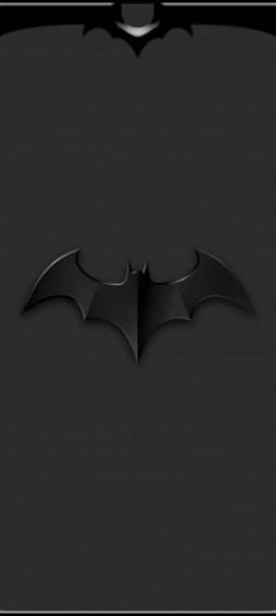 Embossed Black Batman Logo iPhone Wallpaper