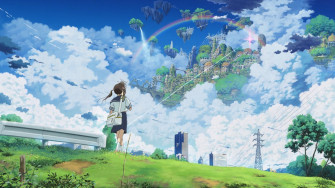Blue Anime Scenery HD Wallpaper Id45756