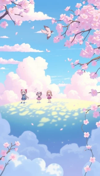 Pastel Anime Phone Wallpaper