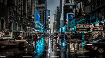 Wallpaper New York City Night Street Buildings Rain Usa UHD 4k Picture Image