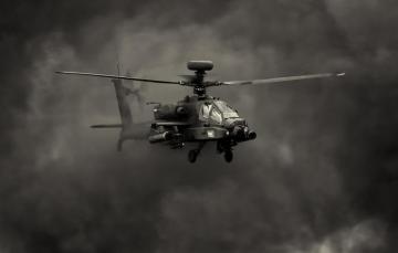 Wallpaper Flight Smoke Helicopter Apache Shock Ah Main