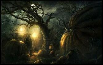 Overgrown Pumpkins Wallpaper Wallpaperesque