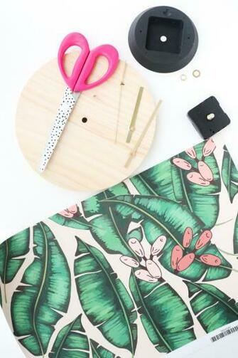 Diy It A Simple Patterned Clock Kailo Chic Life