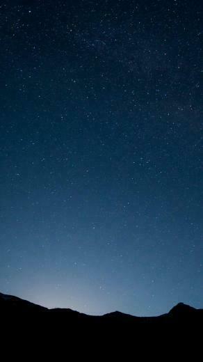 Mountains Noite Silhouette Stars Sky Android Wallpaper Whatsapp