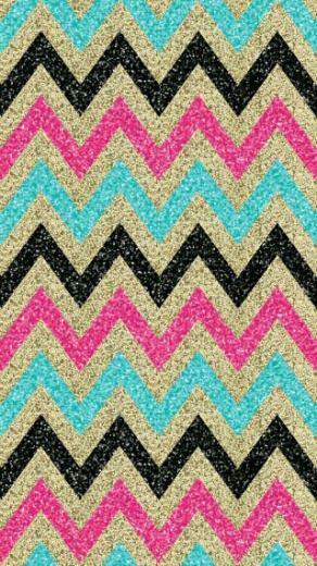 Glitter Chevron Wallpaper