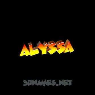 Pre Of Black Background For Name Alyssa