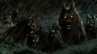 Evil Wolves Dark Werewolf Hellhound Animals Wolf Fangs