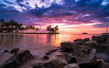 Beach Sunset Wallpaper For Desktop And Mobiles HD