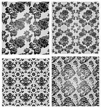 Set Of Retro Black And White Lacy Wallpaper Background Textures