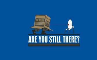 Funny Portal Turret Orange Box Wallpaper
