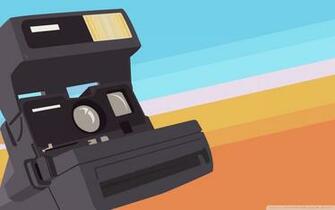 Polaroid Camera Vector Art 4k HD Desktop Wallpaper For