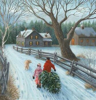 Christmas Farm Wallpaper