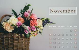 Floral November Wallpaper Printable Calendar