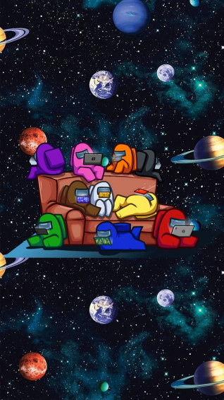 Among Us Space Wallpaper