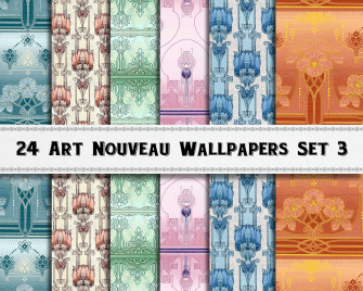 Art Nouveau Wallpaper Set
