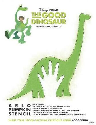 The Good Dinosaur Pumpkin Stencil Sparklyeverafter