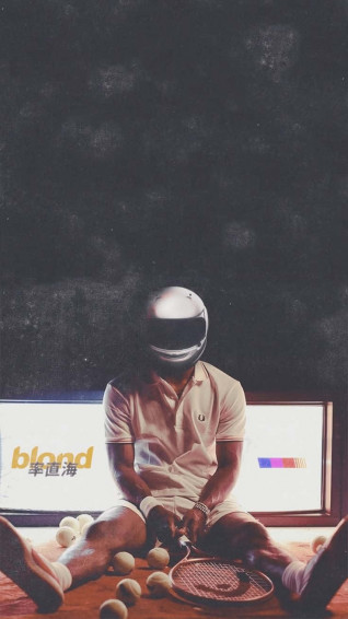 Frank Ocean Aesthetic Helmeted By Tanya Wallpaper