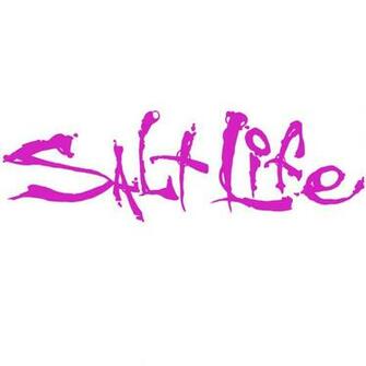 Palmetto Decals Stickers Pink Salt Life Signature Decal