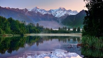 Mountain Lake In New Zealand Wallpaper Nature