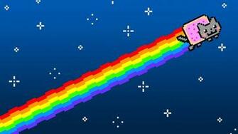 Pixel Flying Cat HD Wallpaper