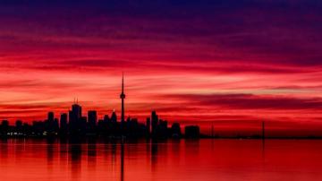 Wallpaper Toronto At Night Canada Cn Tower