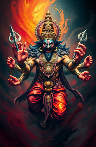 Angry Vishnu Wallpaper