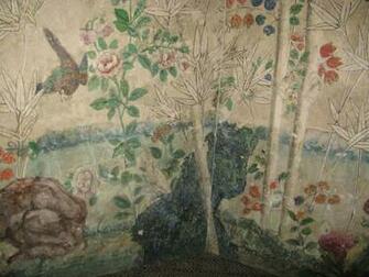18th Century Chinese Wallpaper Screen Image