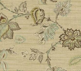 Jacobean Chic Floral Linen Motif Wallpaper Double Rolls Vn61202