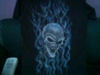 Skull Blue Flames By Javiercr69