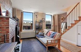 Wallpaper Interior Ladder Fireplace Living Room Harlem Image