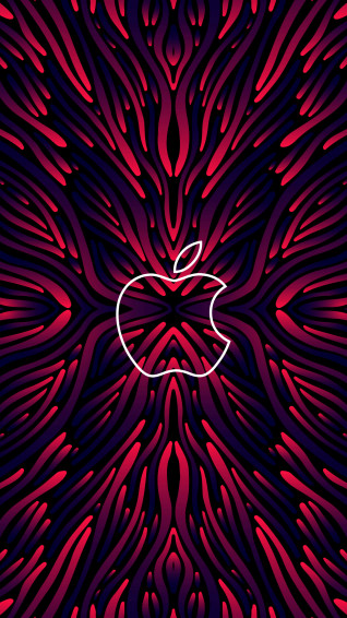 Apple Logo Red Abstract Background 4k Ultra HD Mobile Wallpaper