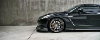 Auto Cars Nissan Gtr Black Wallpaper Background Dual