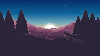 Purple Sunset Minimalist 4k Wallpaper