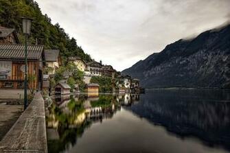 Wallpaper Hallstatt Austria Lake Alps