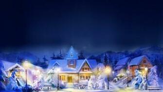 Christmas Scene Wallpaper Grasscloth