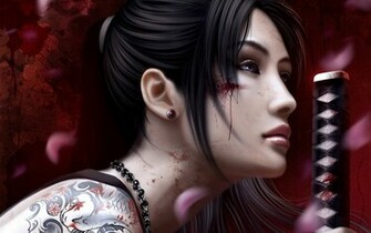 Samurai Girl By Via Rare Wallpaper