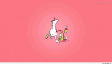 Cute Cartoon Unicorn Wallpaper On