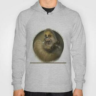 Wookie White Background Hoody By Mattiasstarkenberg Society6
