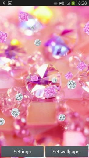 Pink Diamonds Live Wallpaper Screenshot