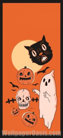 Vintage Halloween iPhone Wallpaper