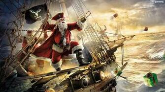 As Desktop Wallpaper Santa Claus Pirate Kb