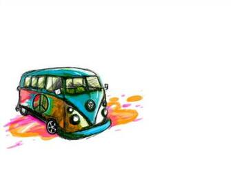Hippie Van By Zbassartz