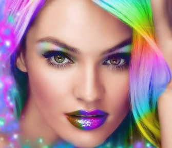 Beautiful Girl Colorful Wallpaper HD