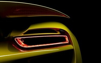 Porsche Spyder Yellow Details Taillight