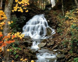 Autumn Waterfall Desktop Pc And Mac Wallpaper