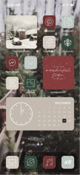 Farmhouse Christmas Ios App Icons Instant