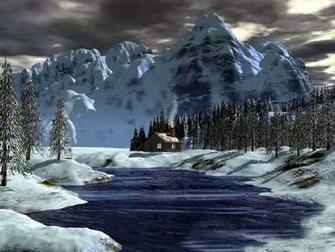Log Cabins With Mountain Scenery