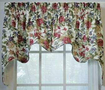 Print Lined Empress Swags Valance Window Curtain Toppers