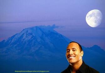 Desktop Wallpaper Of Dwayne Johnson Smiling In Ascent Moon Blue