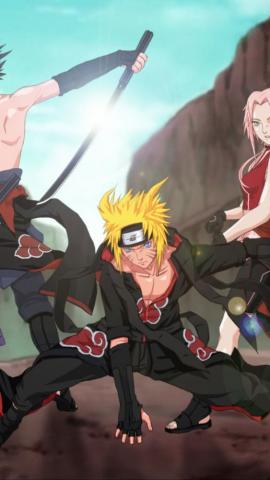 Sakura Naruto Sasuke Akatsuki Shippuuden iPhone Wallpaper